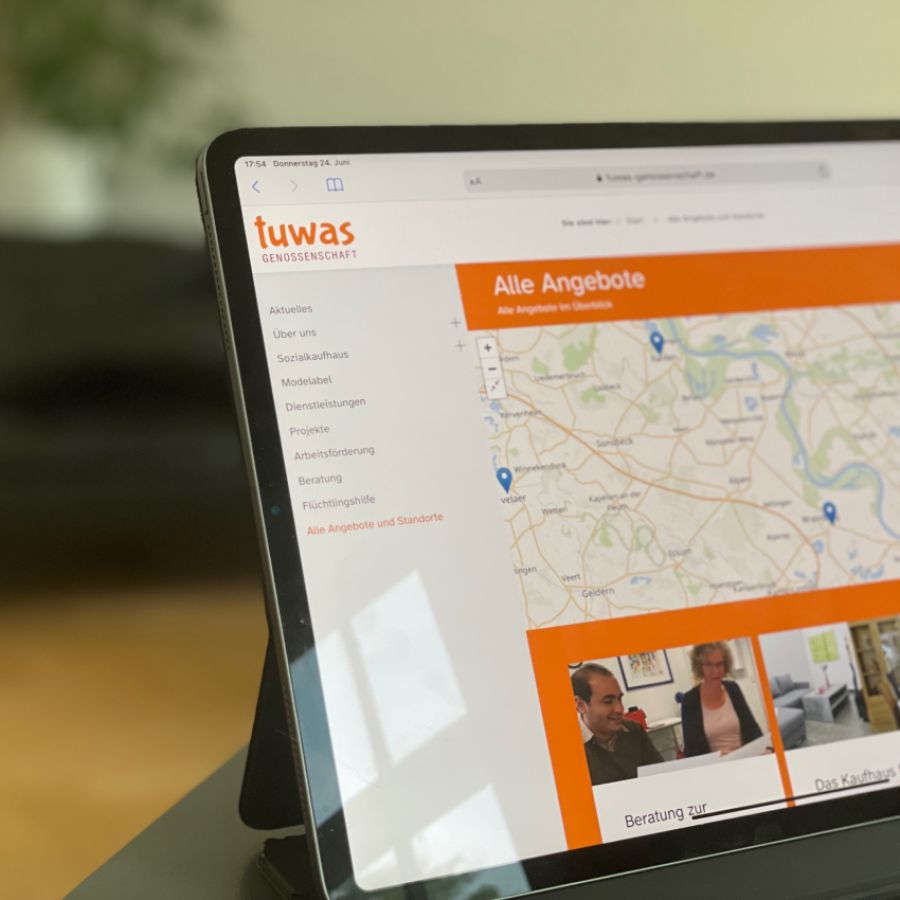 Website der Tuwas Genossenschaft