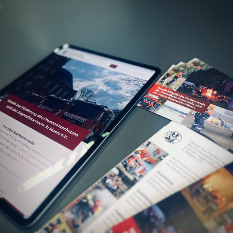print und web für den Förderverein der Feuerwehr Moers